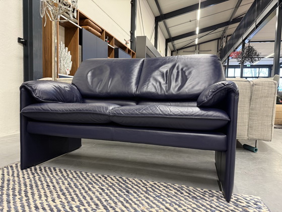 Image 1 of Leolux Bora Beta Sofa 2-Sitzer Blau Leder 147