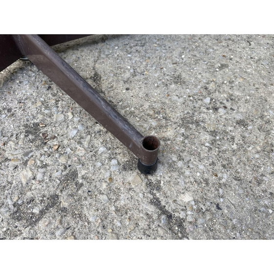 Image 1 of Vintage Industrie-Drehstuhl A aus Holz und Metall, 1950