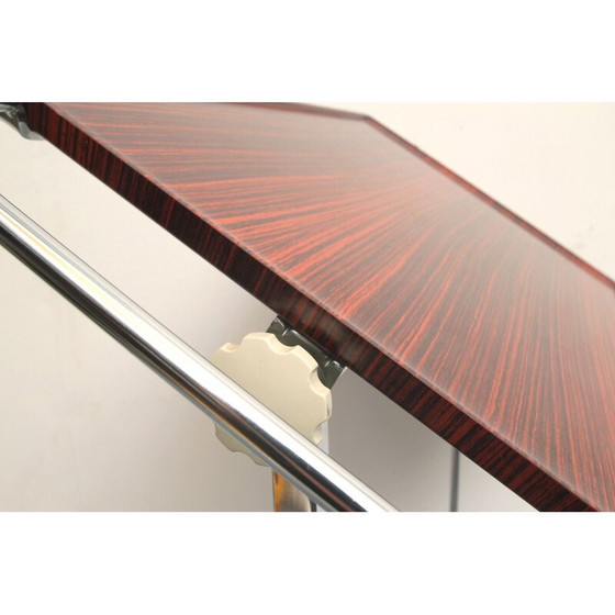 Image 1 of Vintage Metall und Sperrholz Wagen von Variett Bremshey, Deutschland 1970