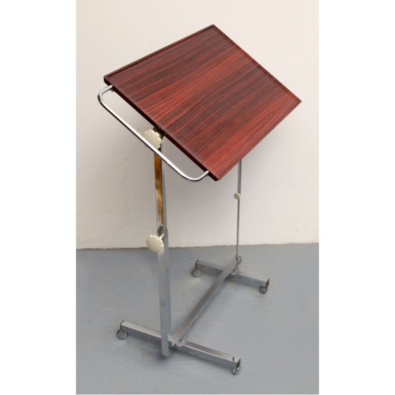 Image 1 of Vintage Metall und Sperrholz Wagen von Variett Bremshey, Deutschland 1970