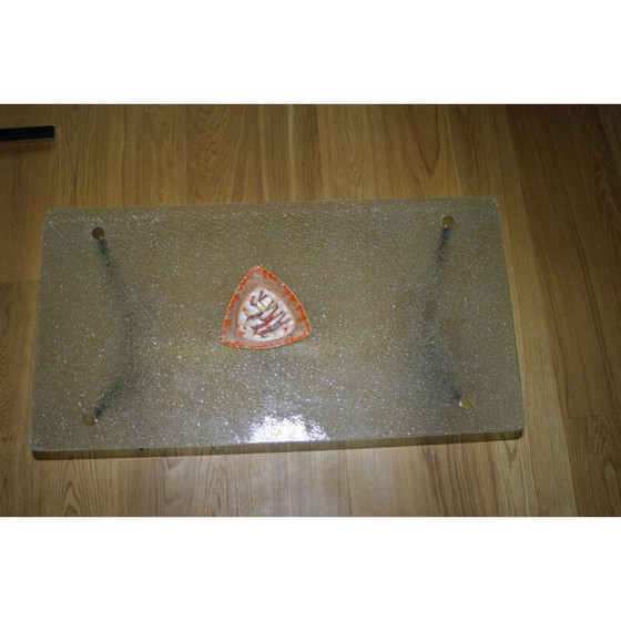 Image 1 of Vintage Aluminium Couchtisch von Jarden, Frankreich 1950