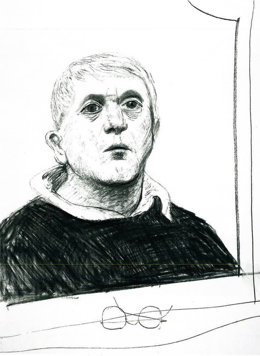 David Hockney - Selbstporträt, 2. März - 2001 Litographie