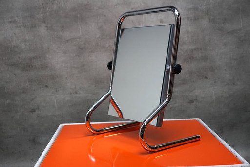 Vintage Spiegel aus Chrom von Table Mirrow Boden Spiegel & Co, 1970er