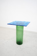 Postmoderner italienischer Tisch aus Muranoglas