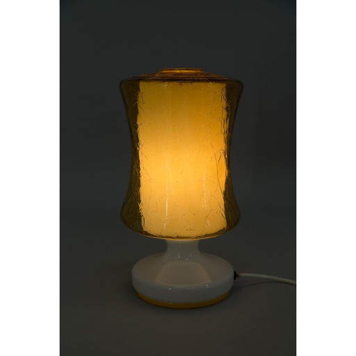 Mid-Century-Ganzglas-Tischlampe, Tschechoslowakei 1970er Jahre
