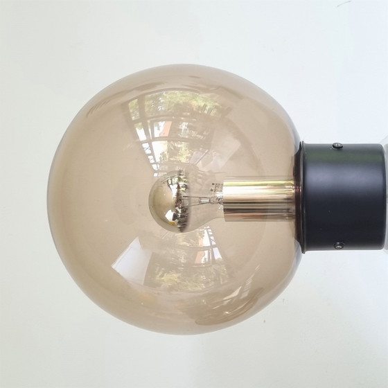 Image 1 of 2x Deckenleuchten Glashütte Limburg Design 1970er Jahre