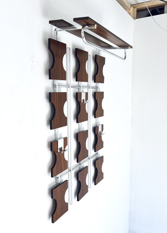 Image 1 of Wandgarderobe aus Teakholz, 70er Jahre