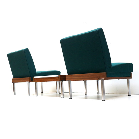 Image 1 of Satz von 2 Sesseln und Couchtisch / modulares Sofa aus den 1960er Jahren