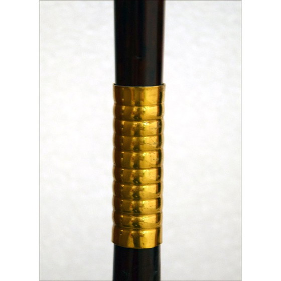 Image 1 of Vintage Stehlampe aus Mahagoni und Messing, 1950er Jahre
