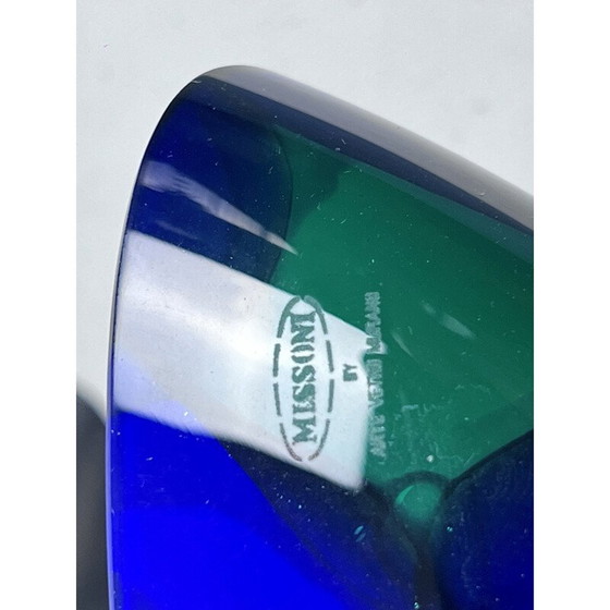 Image 1 of Satz von 4 Wandlampen aus Glas und Metall von Ottavio Missoni, Italien 1980