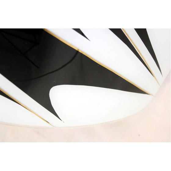 Image 1 of Aufhängung aus gemustertem Glas von Napako, Tschechoslowakei 1950