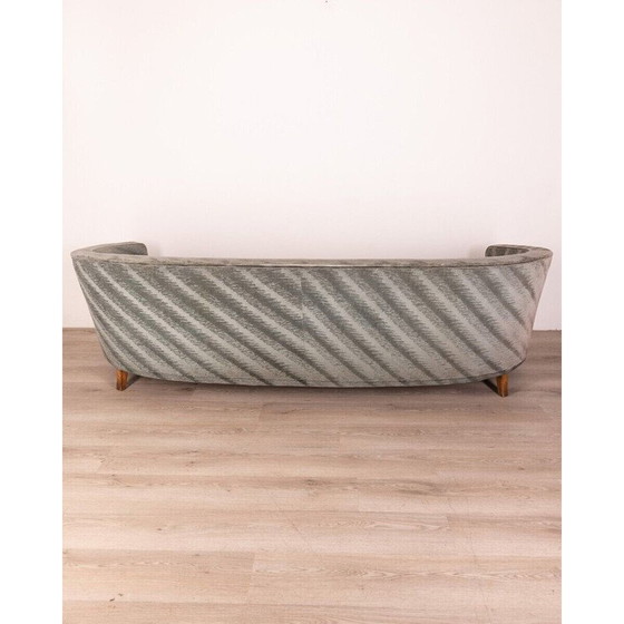 Image 1 of Sofa aus blauem Samt, Italien 1950