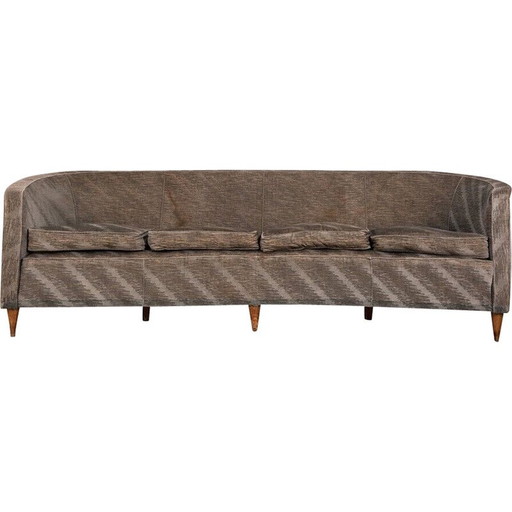 Sofa aus blauem Samt, Italien 1950