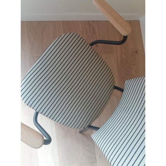 Image 1 of Gestreifter Stuhl aus Metall 1950