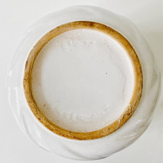 Image 1 of Vintage Blumentopf weiß Westdeutschland 1960er Jahre