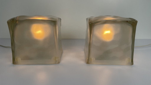 2 x Eiswürfel IVIKEN Glas Set Tischlampen/Nachtlichter.