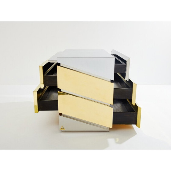 Image 1 of Vintage Kommode Modell Mr Mme aus Chrom und Messing von Gabriella Crespi, 1972