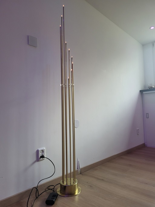 Vintage Standing Candle Lamp Set