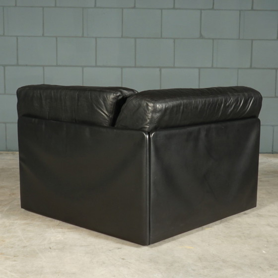 Image 1 of De Sede DS-76 - modulares schwarzes Ledersofa