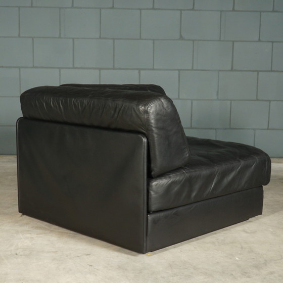 Image 1 of De Sede DS-76 - modulares schwarzes Ledersofa