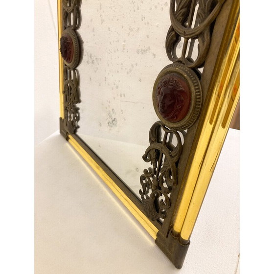 Image 1 of Mid Century Schreibtischspiegel, Italien 1970er