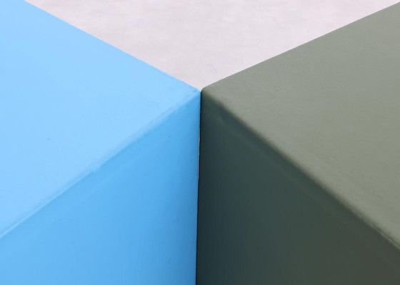 Image 1 of 6-Zoll-Ottomane in Blau