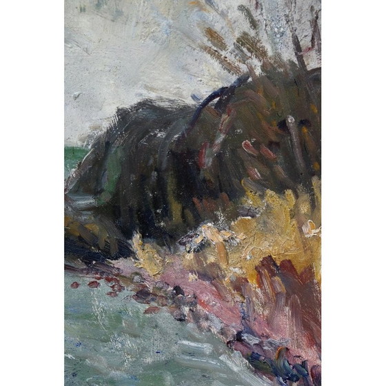 Image 1 of Altes expressionistisches Gemälde von Alexander Roos, Schweden 1947