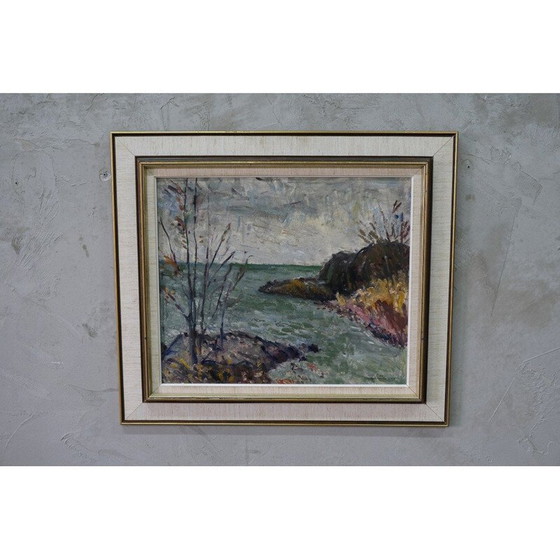 Image 1 of Altes expressionistisches Gemälde von Alexander Roos, Schweden 1947