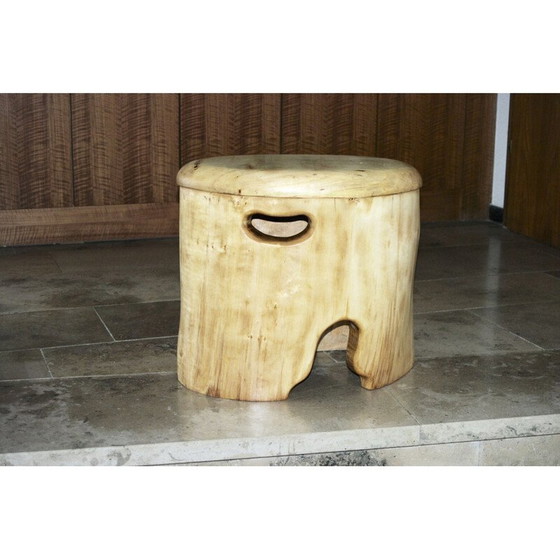 Image 1 of Vintage natürliche Akazie zoomorphic Nachttisch 1970