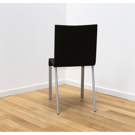 Image 1 of Paar vintage ".03" Stühle aus schwarzem Kunststoff und Metall von Martin Van Severen für Vitra