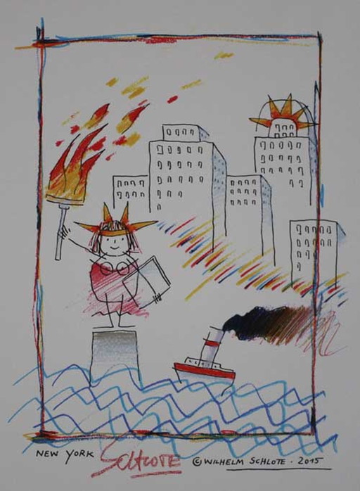 Wilhelm Schlote--- New York -- New York Handsigniert.