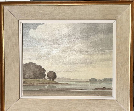 Image 1 of Pierre De Clausade, Frankreich, Paris. Öl-Leinwand, Schlammwatt an der Loire, erworben bei Sotheby'S