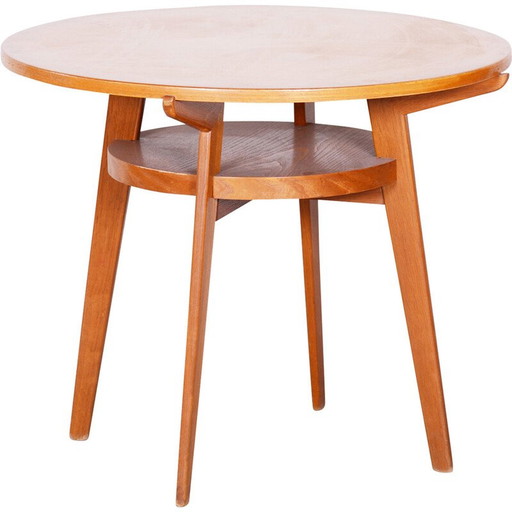 Mid Century Couchtisch aus Eichenholz, Tschechische Republik 1950er Jahre