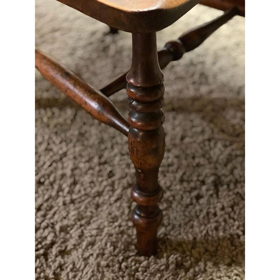 Image 1 of Viktorianischer Windsor-Sessel aus massivem Ulmenholz, 1850