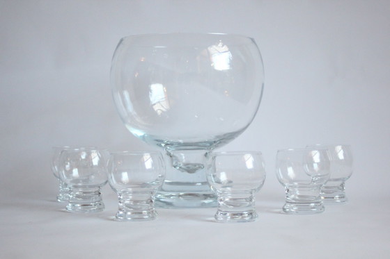 Image 1 of Riihimaen Lasi Punch Bowl von Erkkitapio Siiroinen, Finnland 1970er Jahre.