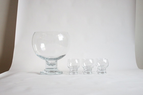 Image 1 of Riihimaen Lasi Punch Bowl von Erkkitapio Siiroinen, Finnland 1970er Jahre.