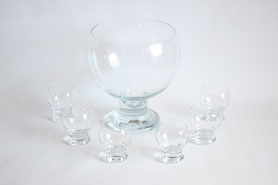 Image 1 of Riihimaen Lasi Punch Bowl von Erkkitapio Siiroinen, Finnland 1970er Jahre.