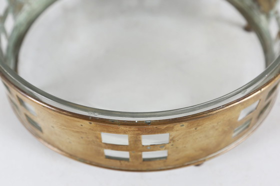 Image 1 of Art Deco Kupfer und Glas Obstkorb im Stil von Hans Ofner, Österreich ca. 1920