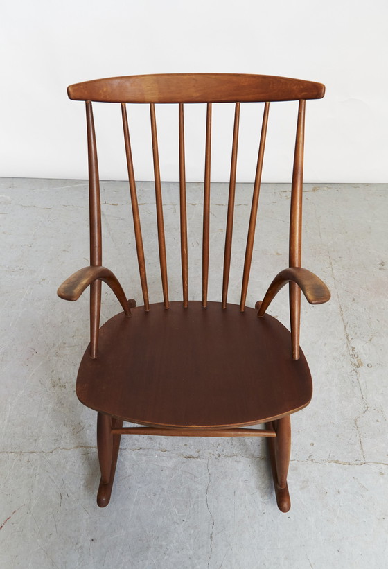 Image 1 of Illum Wikkelsø Rocking Chair "IW3" für Niels Eilersen