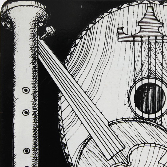 Image 1 of 2x Strumenti Musicali von Piero Fornasetti Boekensteun