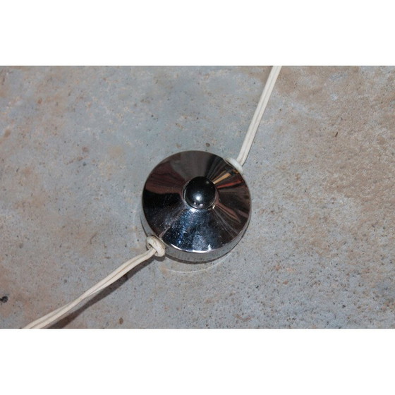 Image 1 of Verchromte Stehleuchte aus Muranoglas für Mazzega, 1970