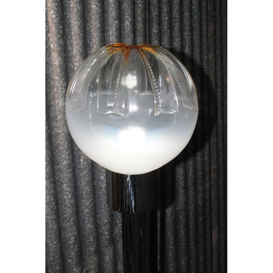 Image 1 of Verchromte Stehleuchte aus Muranoglas für Mazzega, 1970