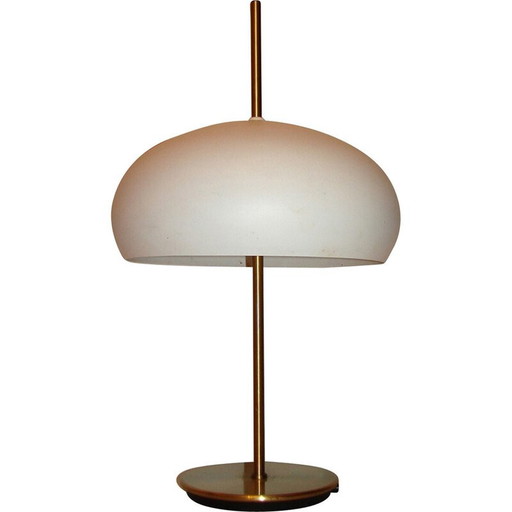 Vintage Tischlampe aus Messing und Aluminium, 1980