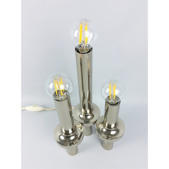 Image 1 of Vintage-Lampe aus verchromtem Metall von Gaetano Sciolari, 1970