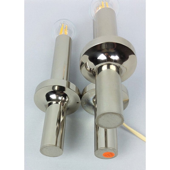 Image 1 of Vintage-Lampe aus verchromtem Metall von Gaetano Sciolari, 1970