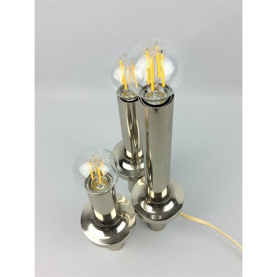 Image 1 of Vintage-Lampe aus verchromtem Metall von Gaetano Sciolari, 1970