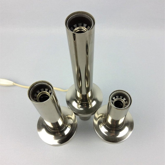 Image 1 of Vintage-Lampe aus verchromtem Metall von Gaetano Sciolari, 1970