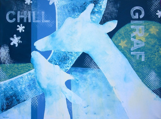 Schönes Gemälde: Ode an die Giraffe - Erica Muizer