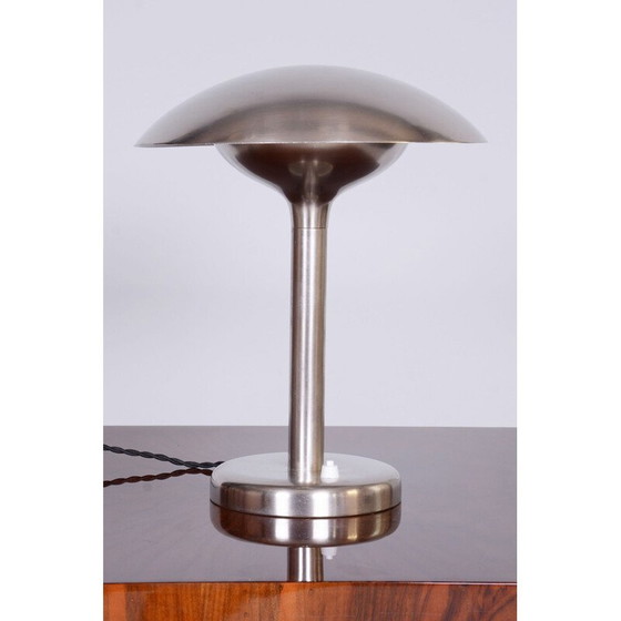 Image 1 of Alte Bauhaus-Tischlampe aus vernickeltem Stahl von František Anýž, Tschechoslowakei 1920