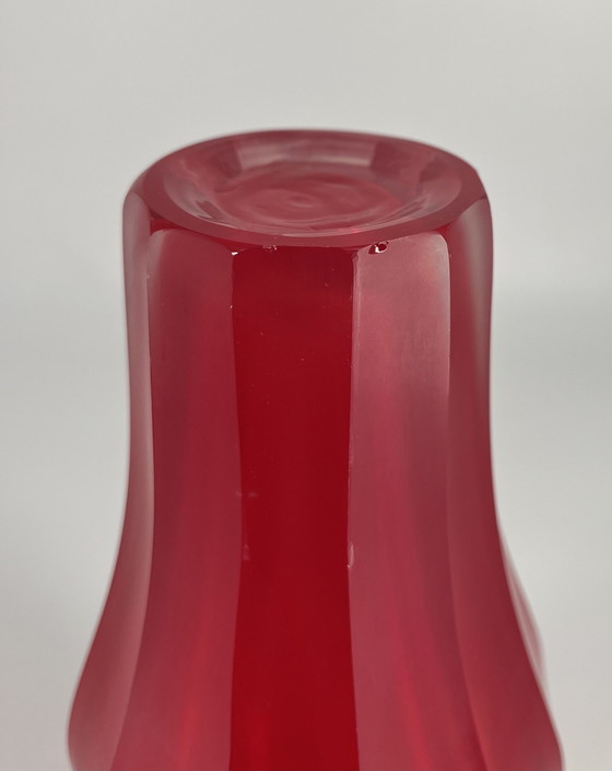 Image 1 of Murano Vase Facettiert Italien 1980